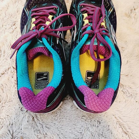 BROOKS GHOST TEAL/PURPLE ATHLETIC SHOES SIZE 8.5 - Picture 6 of 12